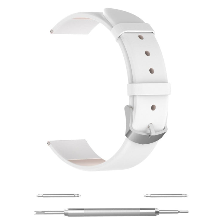 Mega fed Fitbit Versa Lite / Fitbit Versa 2 Kunstlæder Rem - Hvid#serie_2
