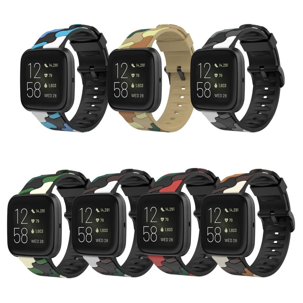 Fantastisk Fitbit Versa 2 / Fitbit Versa Lite Silikone Rem - Sort#serie_1