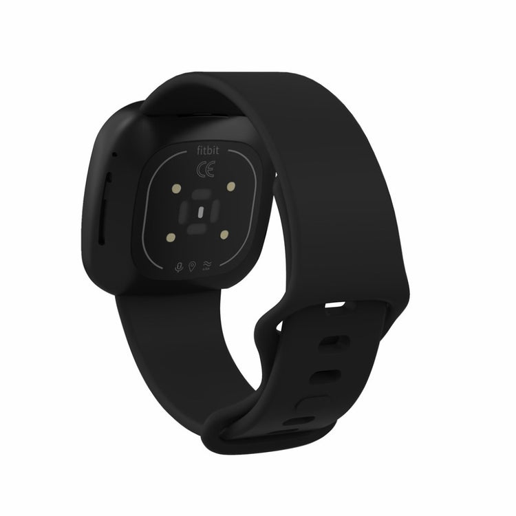 Helt vildt kønt Fitbit Versa 3 / Fitbit Sense Silikone Rem - Størrelse: S - Sort#serie_1