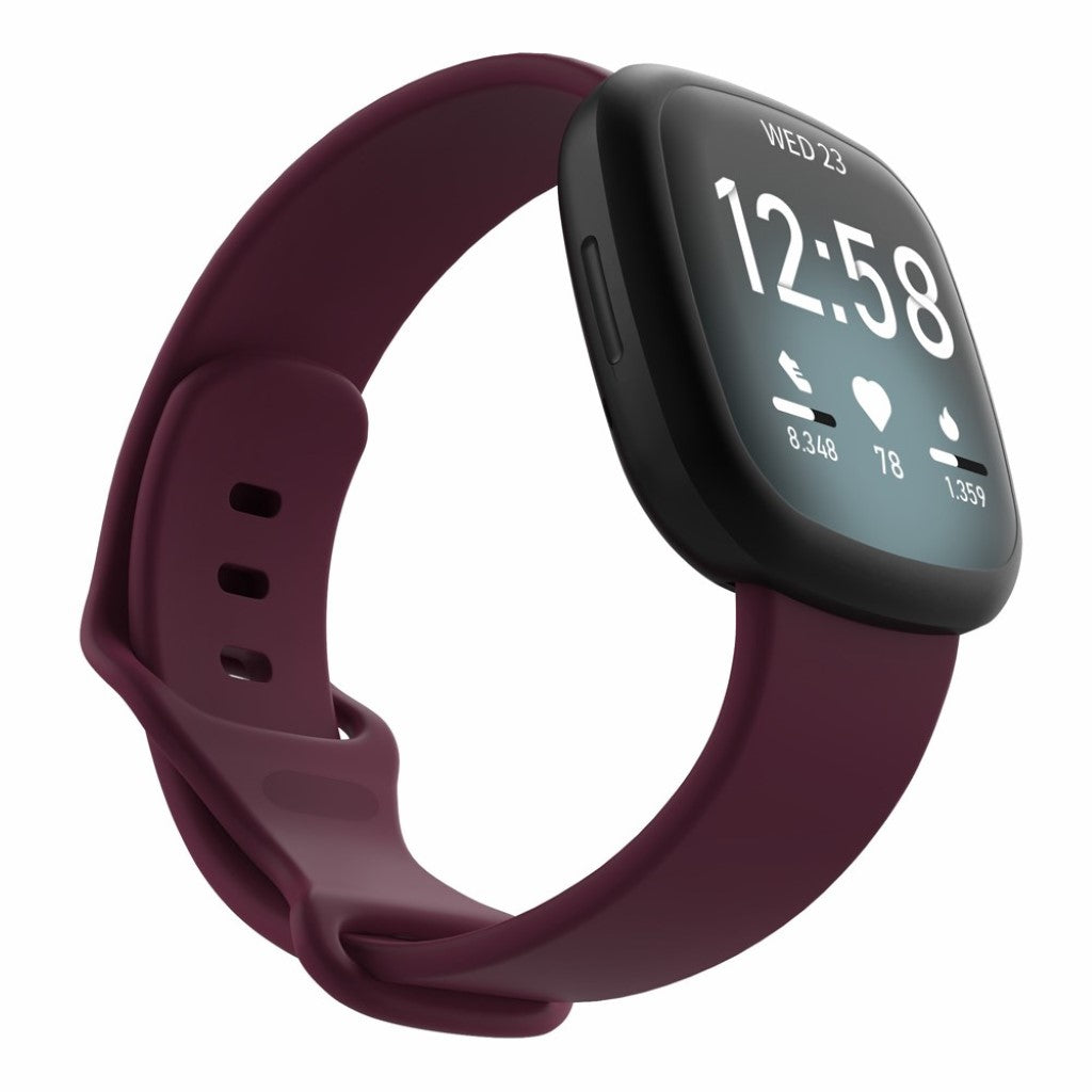 Helt vildt kønt Fitbit Versa 3 / Fitbit Sense Silikone Rem - Størrelse: S - Lilla#serie_11