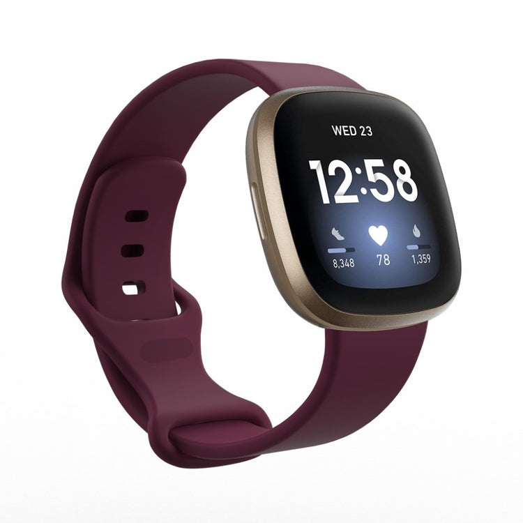 Helt vildt kønt Fitbit Versa 3 / Fitbit Sense Silikone Rem - Størrelse: S - Lilla#serie_11
