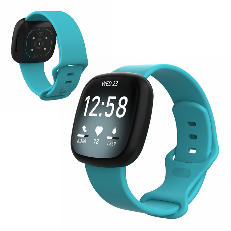 Helt vildt kønt Fitbit Versa 3 / Fitbit Sense Silikone Rem - Størrelse: S - Grøn#serie_15