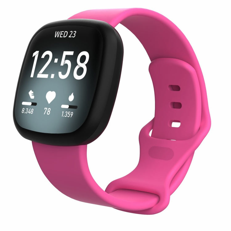 Helt vildt kønt Fitbit Versa 3 / Fitbit Sense Silikone Rem - Størrelse: S - Pink#serie_18