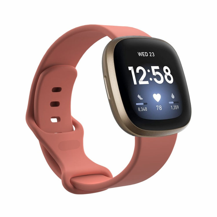 Helt vildt kønt Fitbit Versa 3 / Fitbit Sense Silikone Rem - Størrelse: S - Pink#serie_3