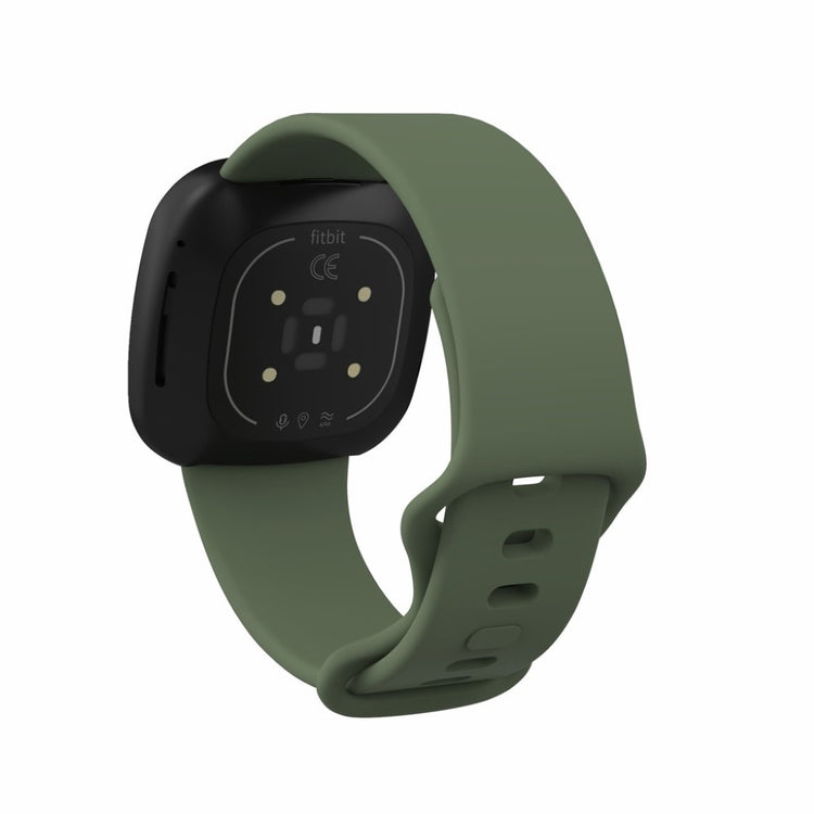 Helt vildt kønt Fitbit Versa 3 / Fitbit Sense Silikone Rem - Størrelse: S - Grøn#serie_6