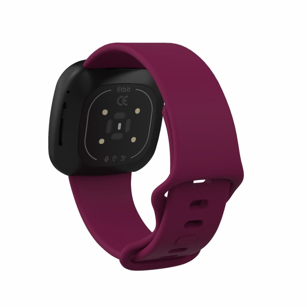Helt vildt kønt Fitbit Versa 3 / Fitbit Sense Silikone Rem - Størrelse: S - Rød#serie_7