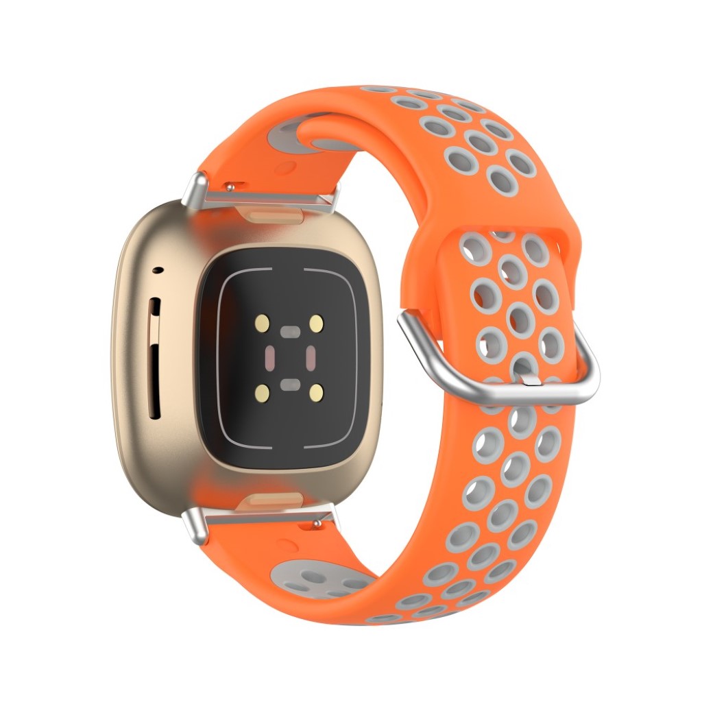 Rigtigt nydelig Fitbit Versa 3 / Fitbit Sense Silikone Rem - Orange#serie_3