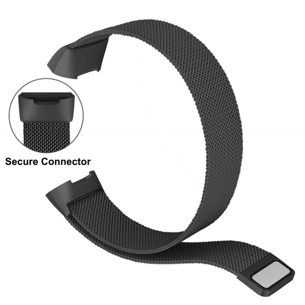Meget skøn Fitbit Charge 3 Metal Rem - Sort#serie_5