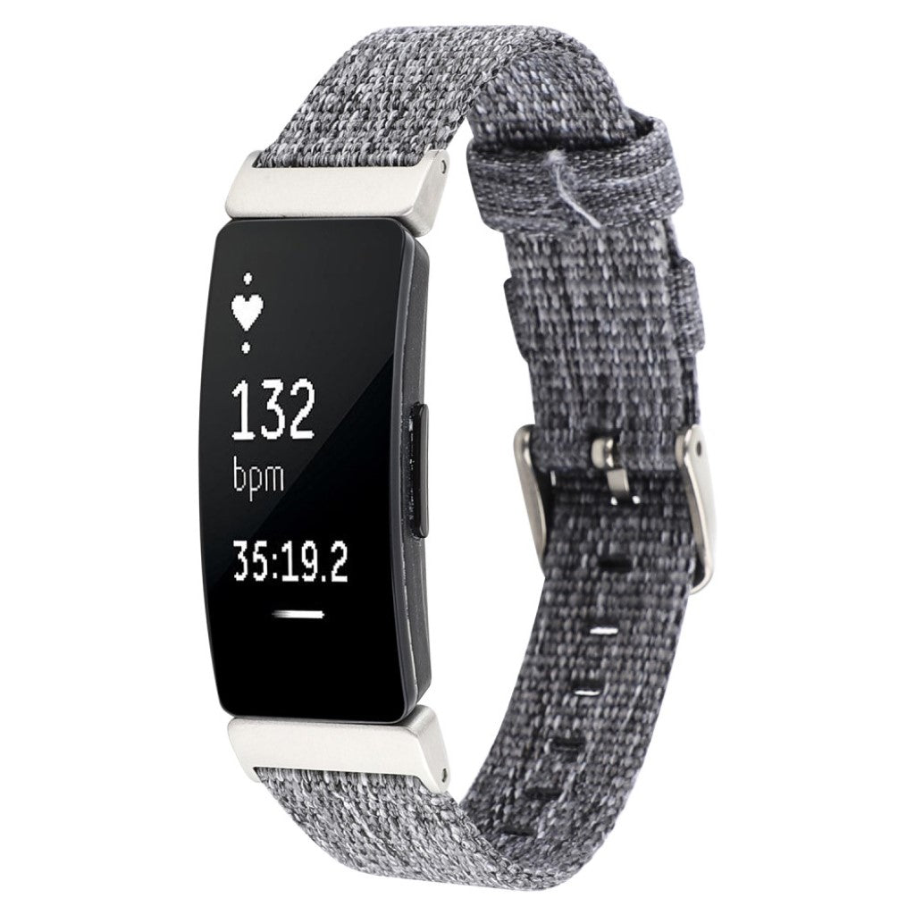 Super fantastisk Fitbit Inspire Nylon Rem - Sølv#serie_2