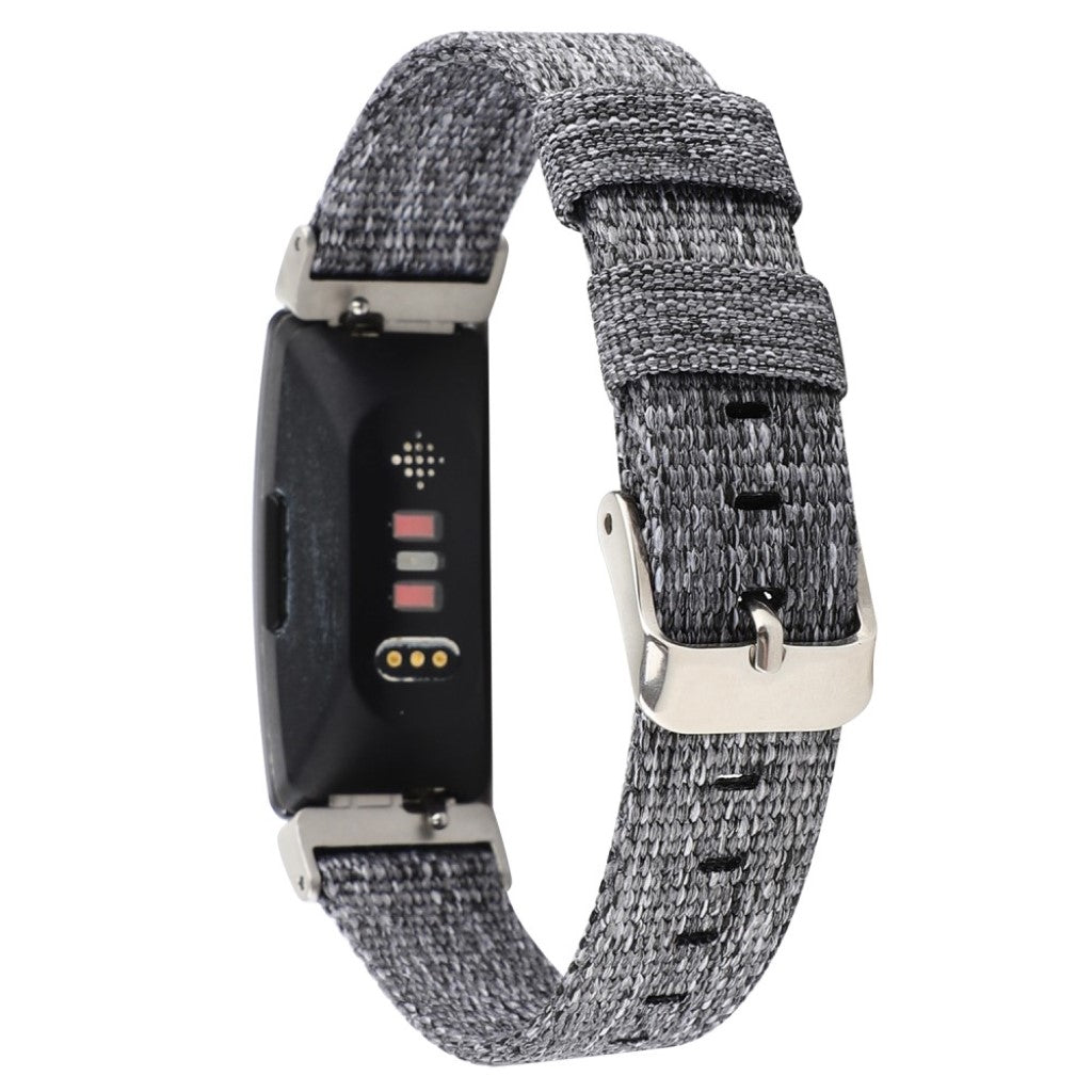 Super fantastisk Fitbit Inspire Nylon Rem - Sølv#serie_2