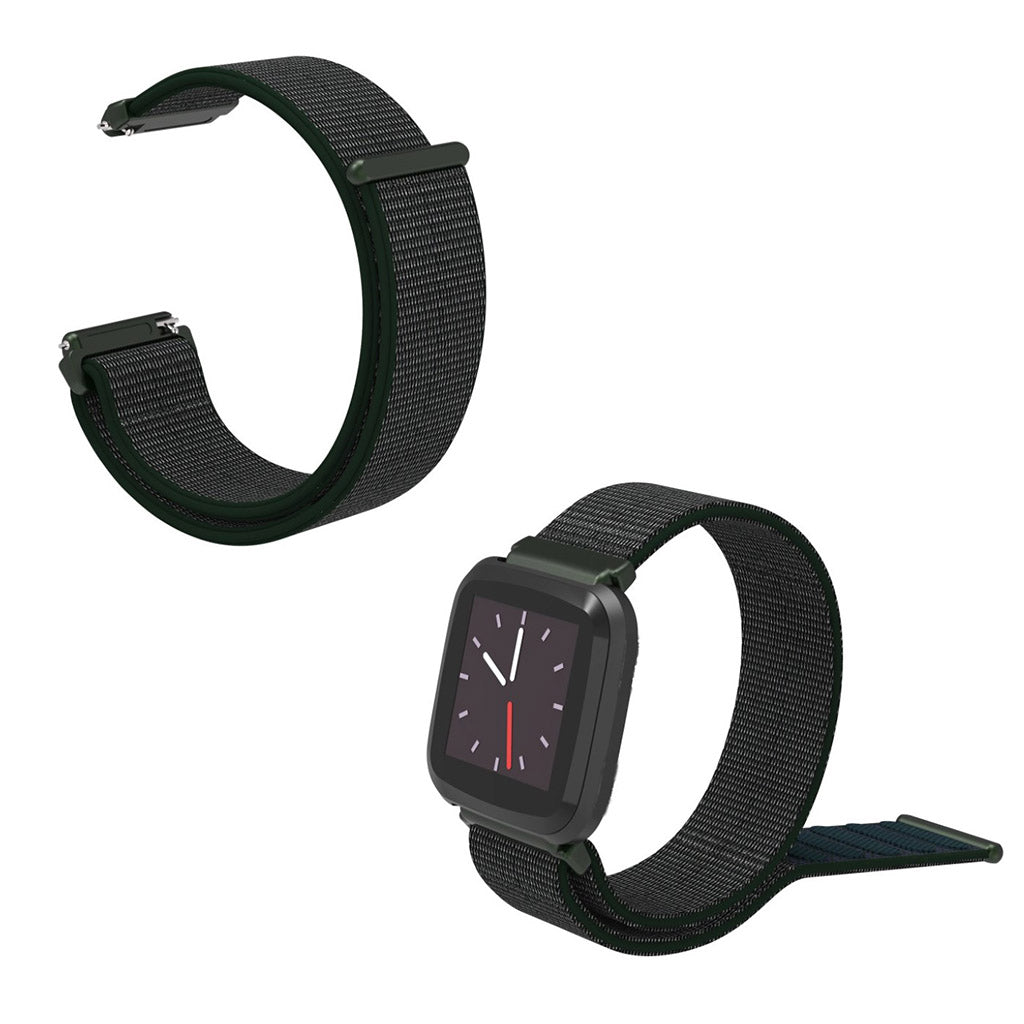 Rigtigt pænt Fitbit Versa Lite Nylon Rem - Grøn#serie_4