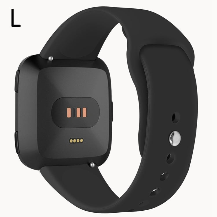 Helt vildt sejt Fitbit Versa Lite Silikone Rem - Sort#serie_1