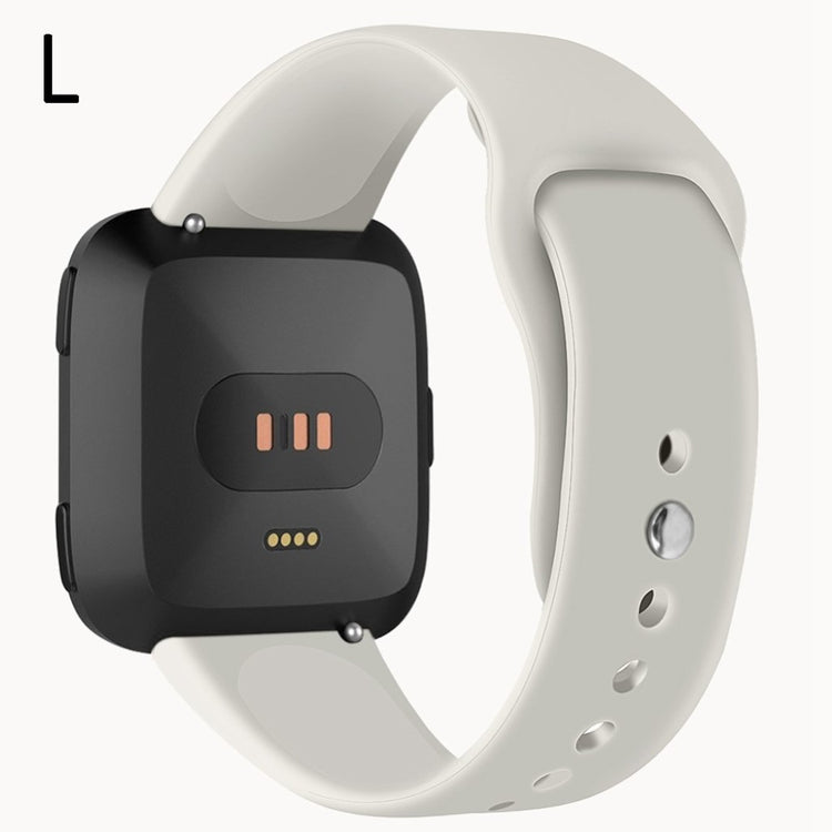 Helt vildt sejt Fitbit Versa Lite Silikone Rem - Beige#serie_3