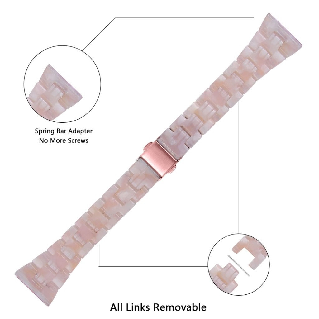 Vildt elegant Fitbit Versa 2 / Fitbit Versa Lite  Rem - Pink#serie_5