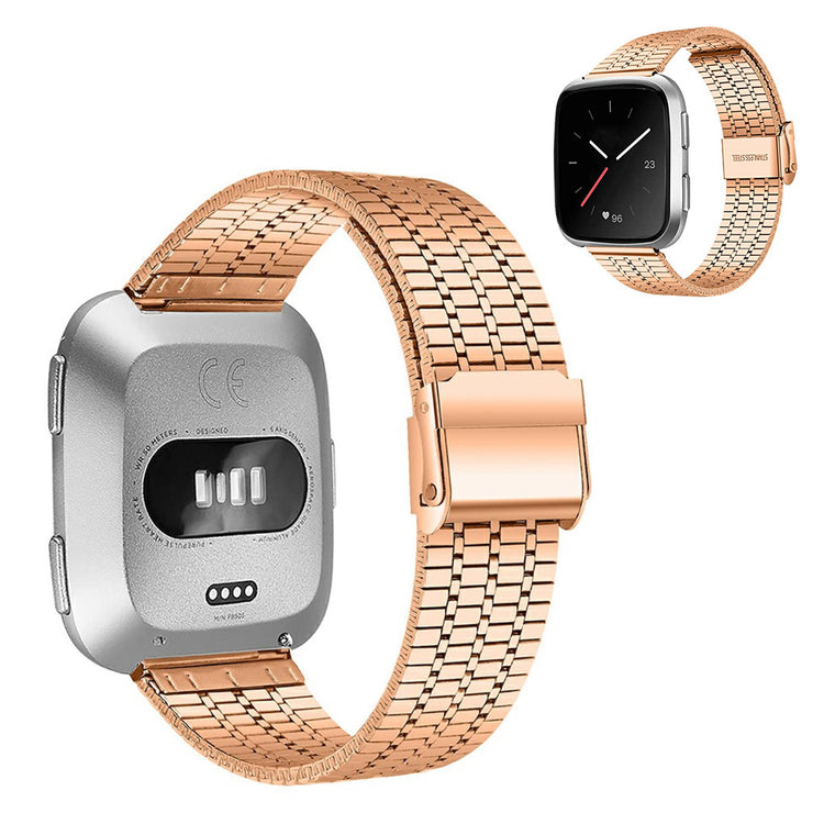Yndigt Fitbit Versa 2 / Fitbit Versa Lite Metal Rem - Pink#serie_3