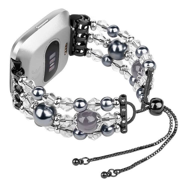 Elegant Fitbit Versa 2 / Fitbit Versa Lite Metal Rem - Sort#serie_3