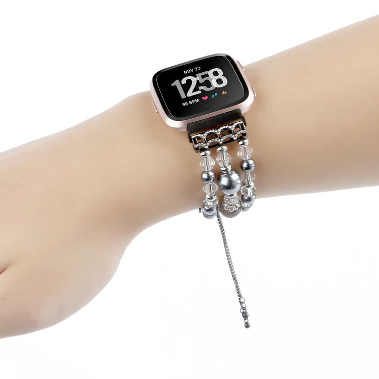 Elegant Fitbit Versa 2 / Fitbit Versa Lite Metal Rem - Sort#serie_3