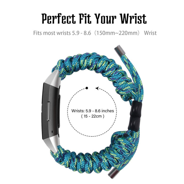 Meget skøn Fitbit Charge 3 / Fitbit Charge 4 Nylon Rem - Grøn#serie_6