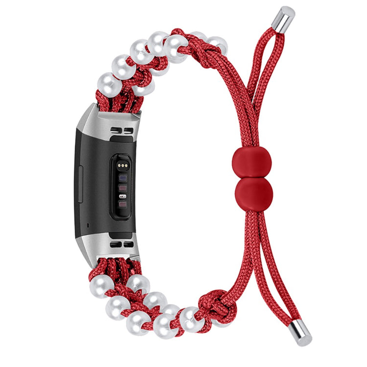 Super flot Fitbit Charge 4 / Fitbit Charge 3 Nylon Rem - Rød#serie_4