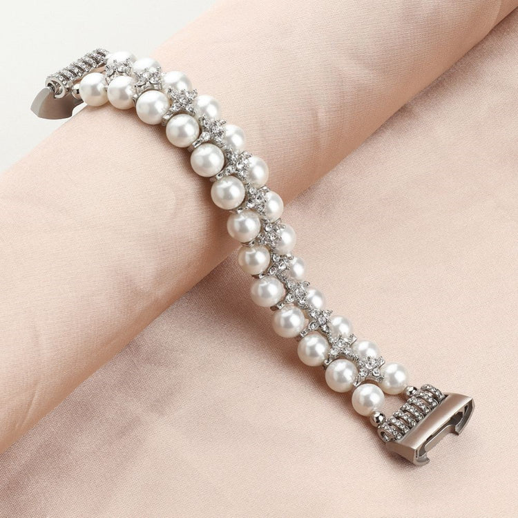 Vildt flot Fitbit Charge 4 / Fitbit Charge 3 Rhinsten Urrem - Hvid#serie_1