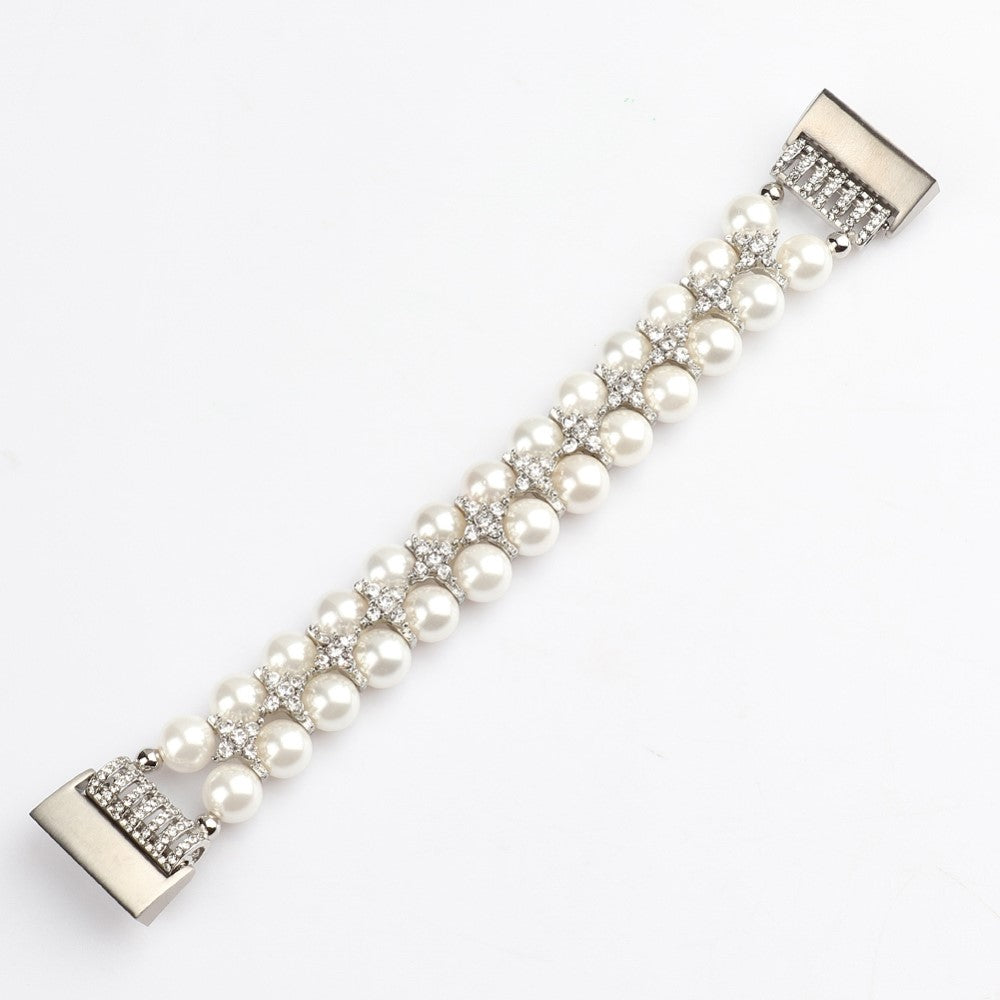 Vildt flot Fitbit Charge 4 / Fitbit Charge 3 Rhinsten Urrem - Hvid#serie_1