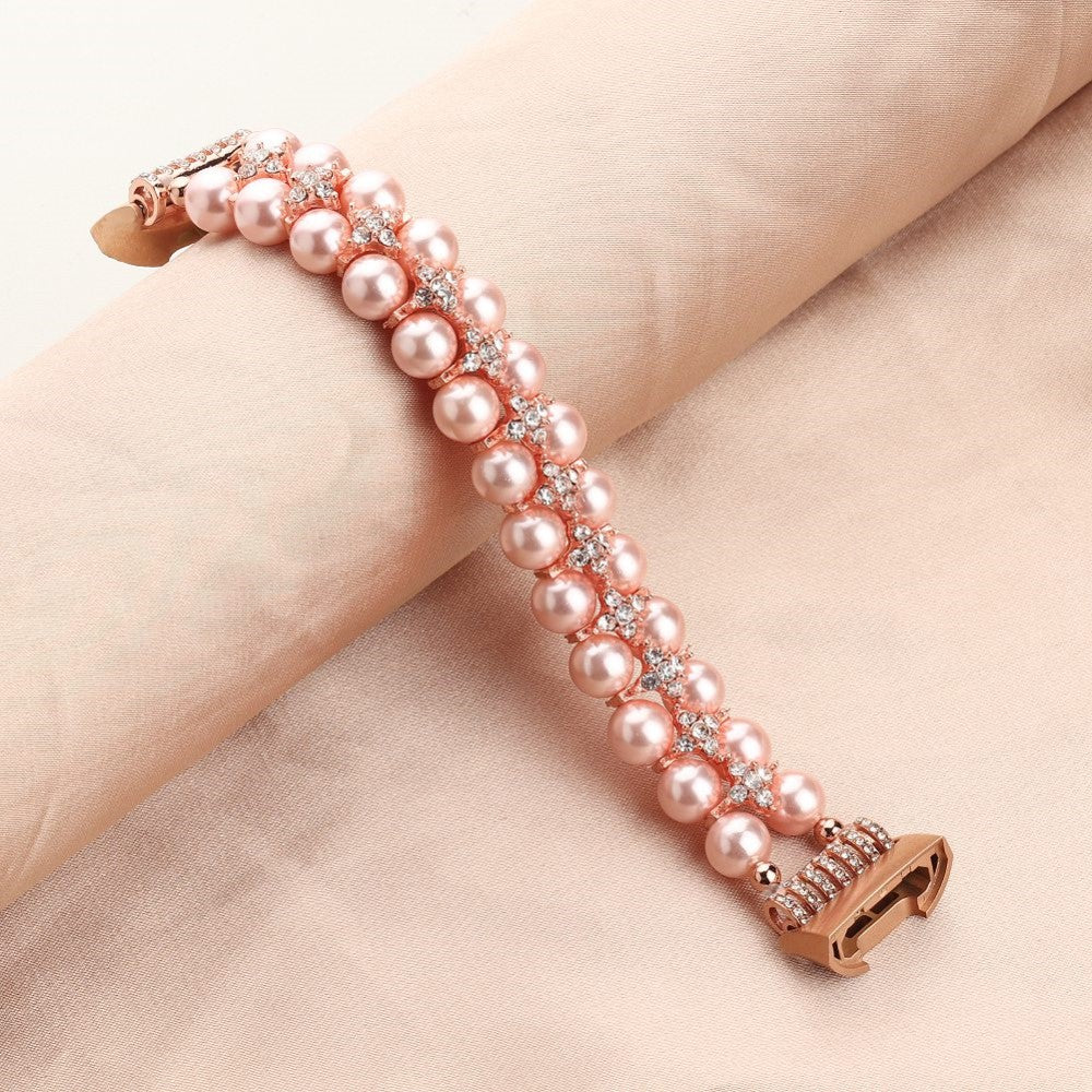 Vildt flot Fitbit Charge 4 / Fitbit Charge 3 Rhinsten Urrem - Pink#serie_2