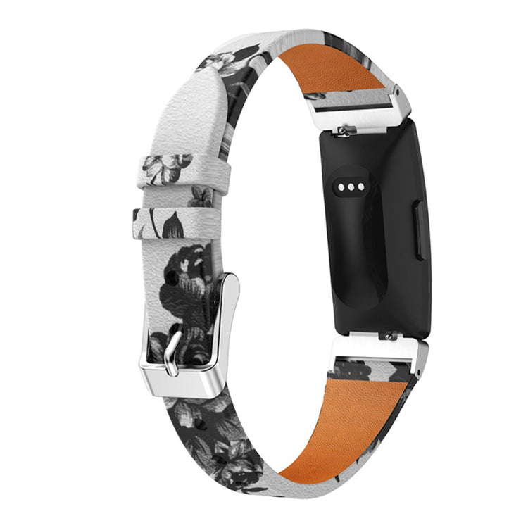 Vildt rart Fitbit Ace 2 / Fitbit Inspire Ægte læder Rem - Hvid#serie_1