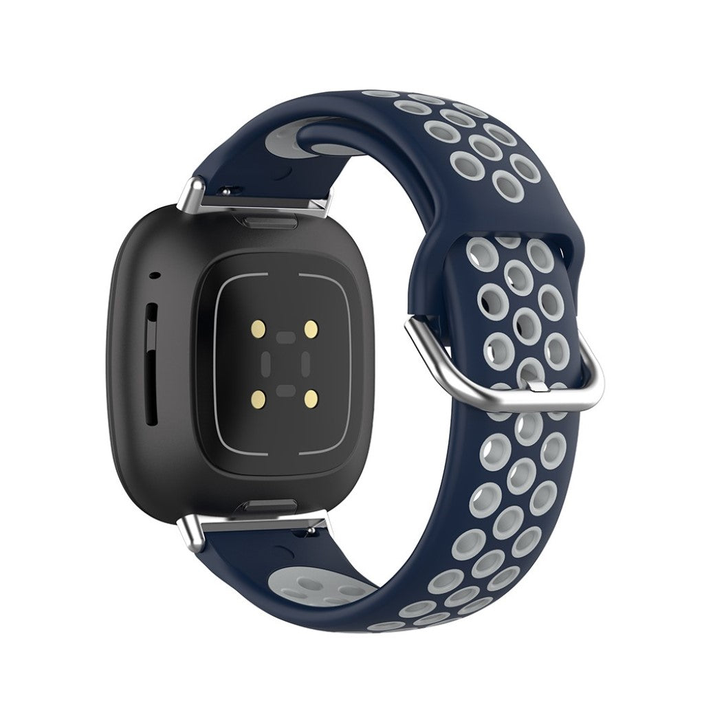 Mega fint Fitbit Versa 3 / Fitbit Sense Silikone Rem - Blå#serie_14