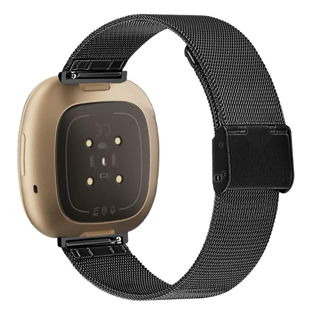 Vildt fint Fitbit Sense / Fitbit Versa 3 Metal Rem - Sort#serie_4