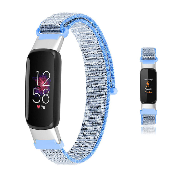 Slidstærk Fitbit Luxe Nylon Rem - Blå#serie_5