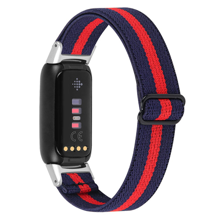 Super smuk Fitbit Luxe Nylon Rem - Blå#serie_4