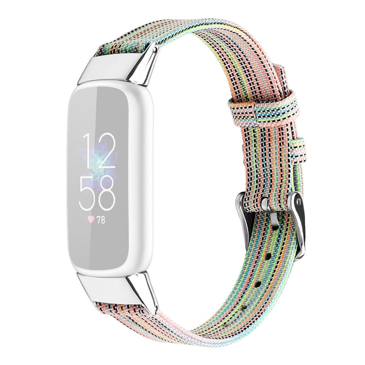 Super godt Fitbit Luxe Nylon Rem - Størrelse: L - Flerfarvet#serie_1