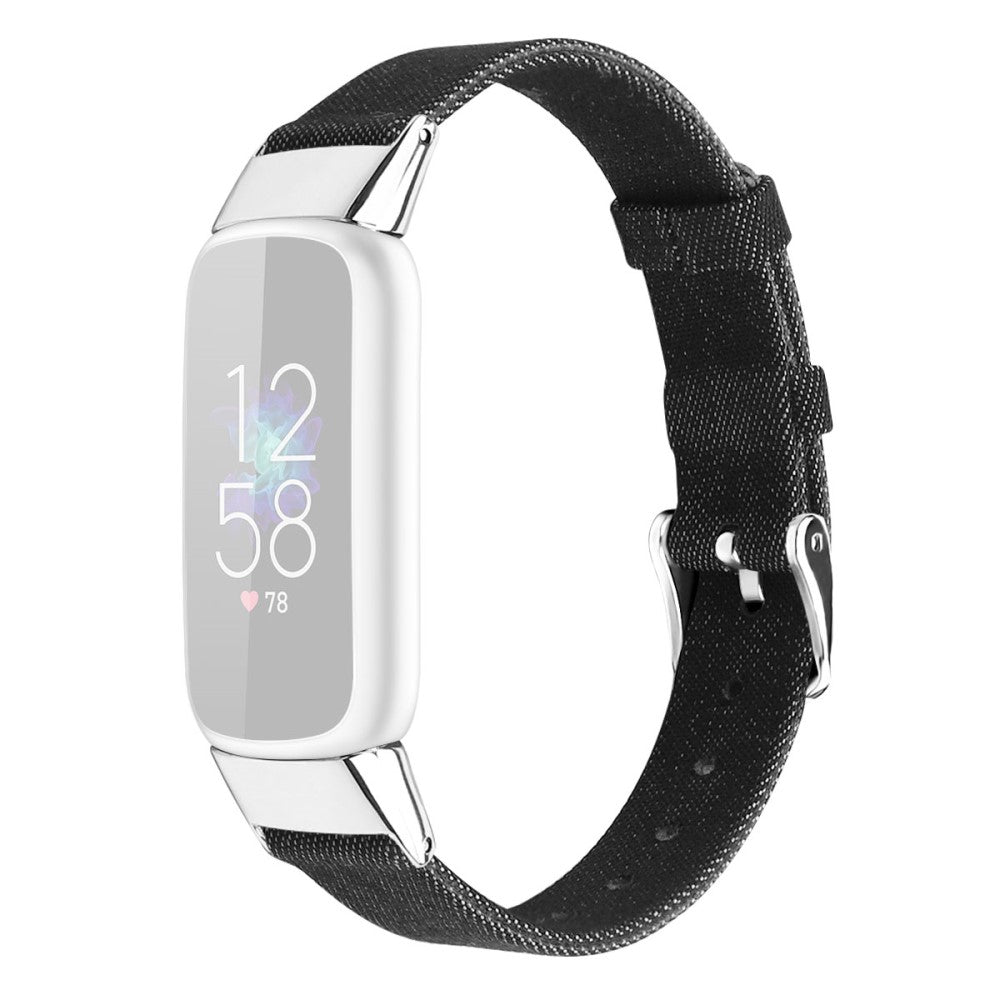 Super godt Fitbit Luxe Nylon Rem - Størrelse: L - Sort#serie_12