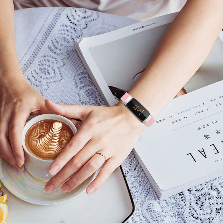 Helt vildt flot Fitbit Luxe Nylon Rem - Pink#serie_3