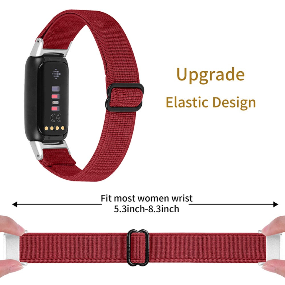 Helt vildt flot Fitbit Luxe Nylon Rem - Rød#serie_9