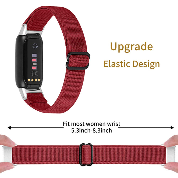 Helt vildt flot Fitbit Luxe Nylon Rem - Rød#serie_9