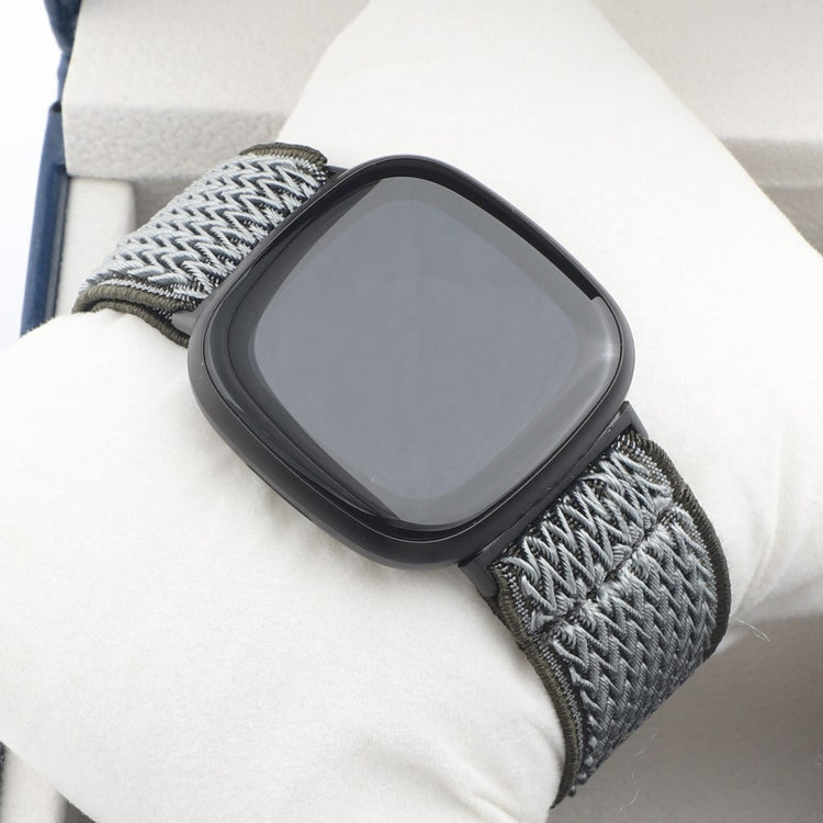 Meget skøn Universal Fitbit Stof Urrem - Grøn#serie_12