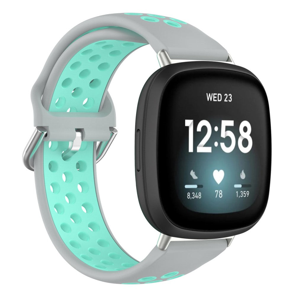 Tidsløst Universal Fitbit Silikone Rem - Blå#serie_11