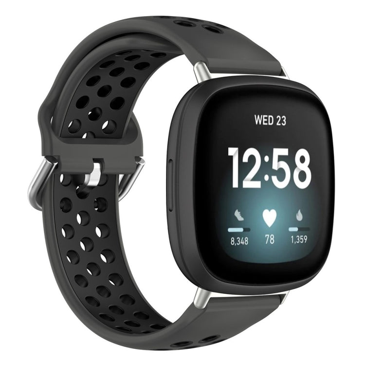 Tidsløst Universal Fitbit Silikone Rem - Sort#serie_15