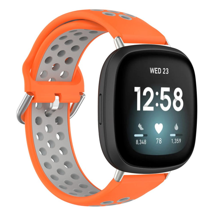 Tidsløst Universal Fitbit Silikone Rem - Orange#serie_3