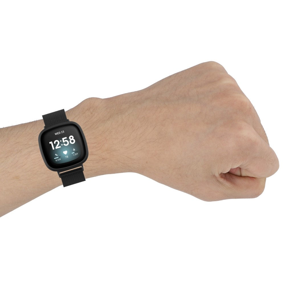 Smuk Universal Fitbit Metal Rem - Størrelse: L - Pink#serie_4