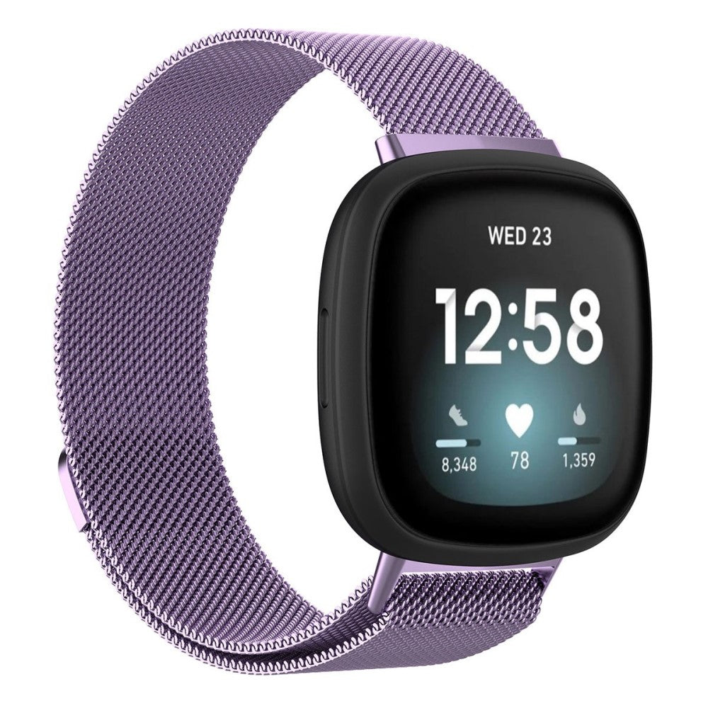 Smuk Universal Fitbit Metal Rem - Størrelse: L - Lilla#serie_7