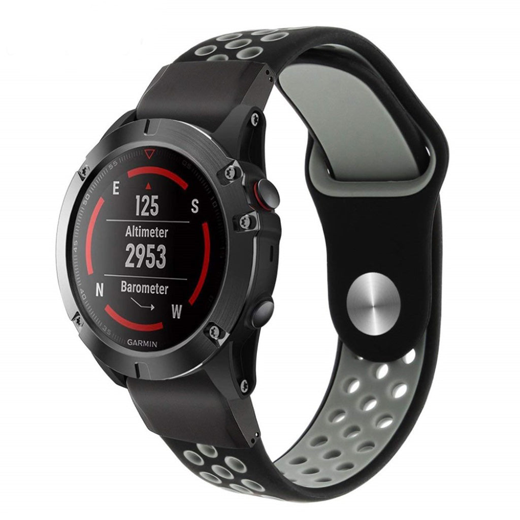 Rigtigt fint Universal Garmin Silikone Rem - Sort#serie_3