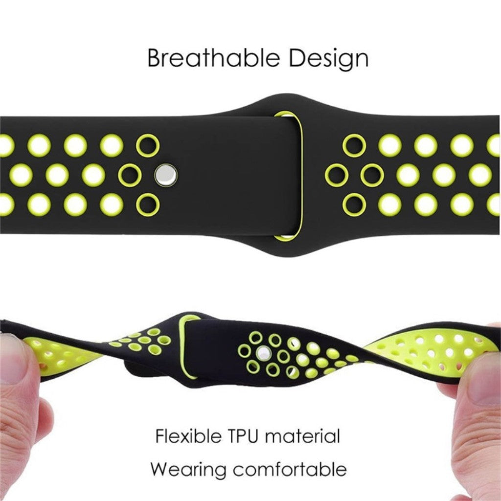 Rigtigt fint Universal Garmin Silikone Rem - Sort#serie_7