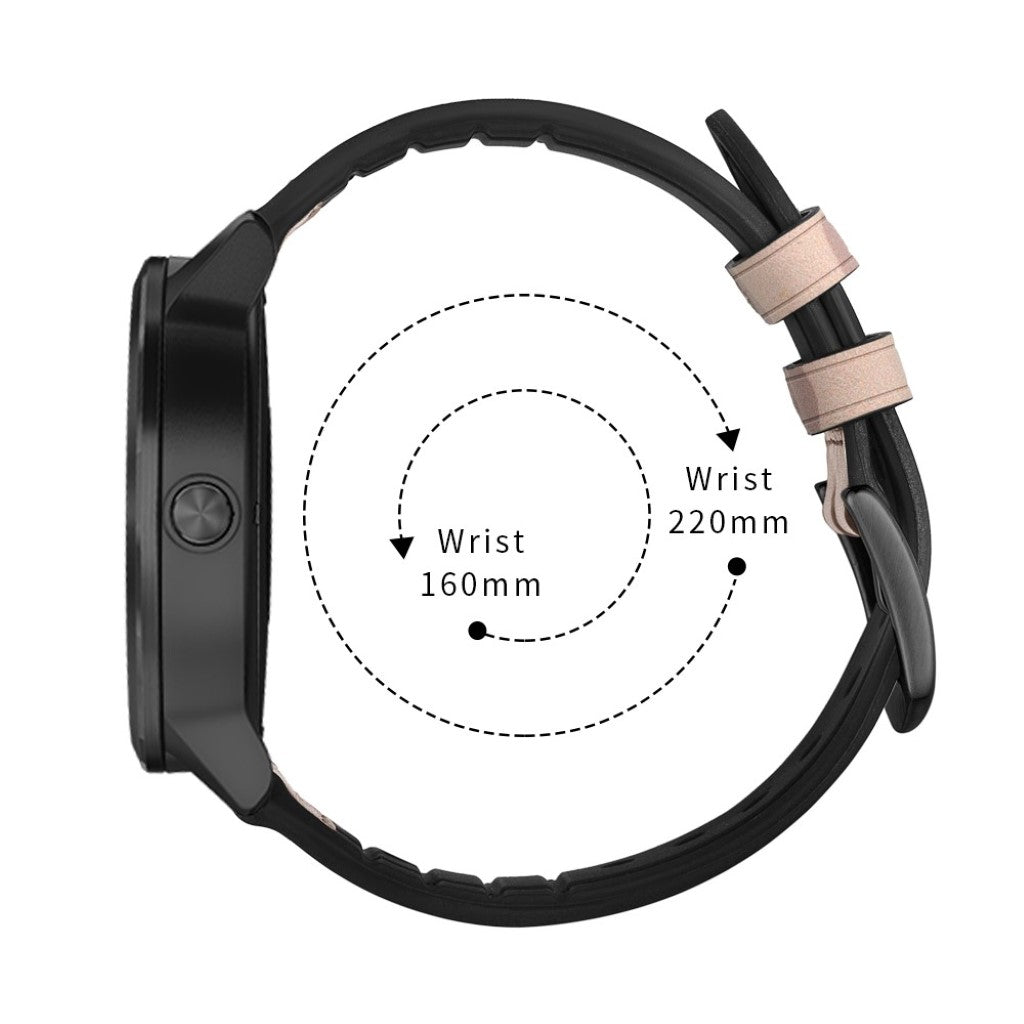 Fed Garmin Vivoactive 3 / Garmin Vivomove HR Ægte læder Rem - Brun#serie_6