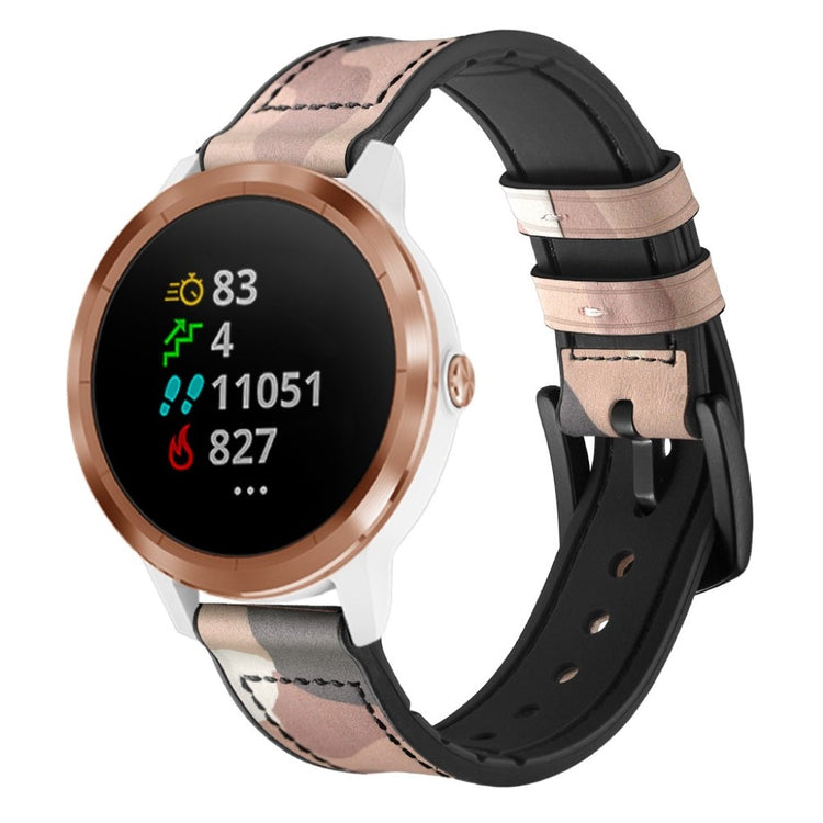 Fed Garmin Vivoactive 3 / Garmin Vivomove HR Ægte læder Rem - Brun#serie_6