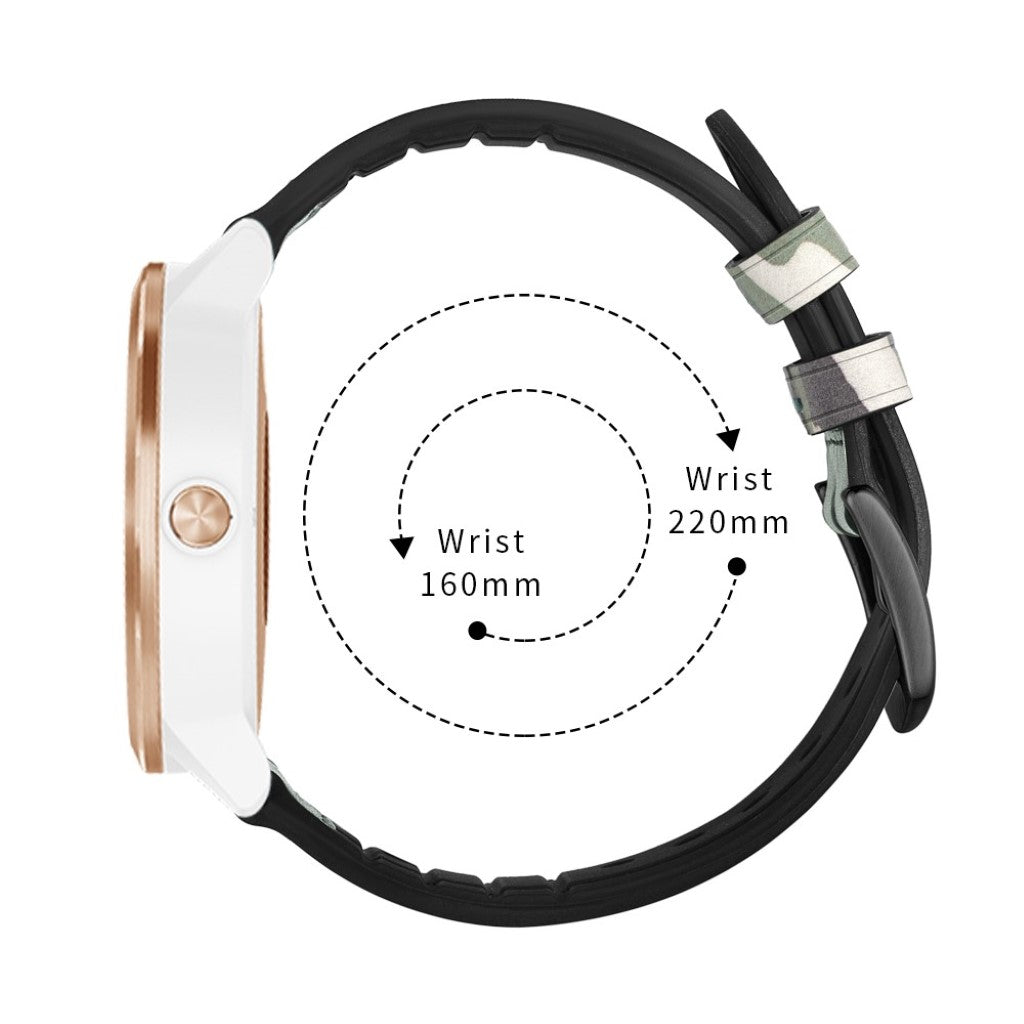 Fed Garmin Vivoactive 3 / Garmin Vivomove HR Ægte læder Rem - Grøn#serie_8