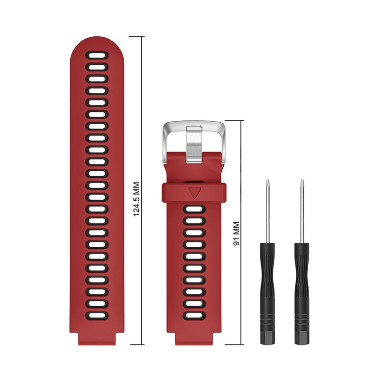 Rigtigt holdbart Universal Garmin Silikone Rem - Rød#serie_1