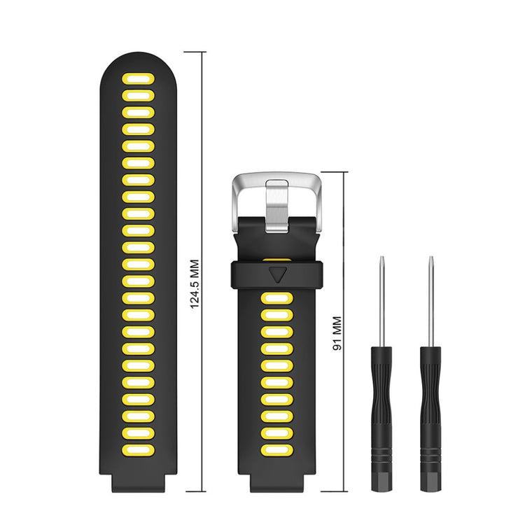 Rigtigt holdbart Universal Garmin Silikone Rem - Sort#serie_4