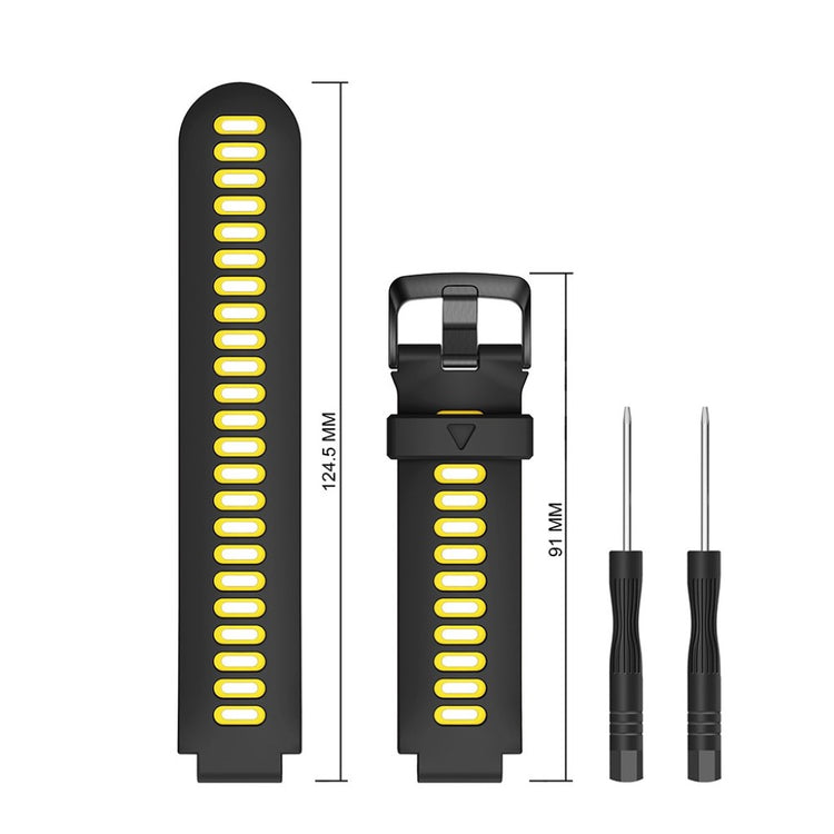 Rigtigt sejt Universal Garmin Silikone Rem - Sort#serie_4